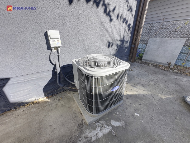 Central air conditioning condenser installed in 2021
