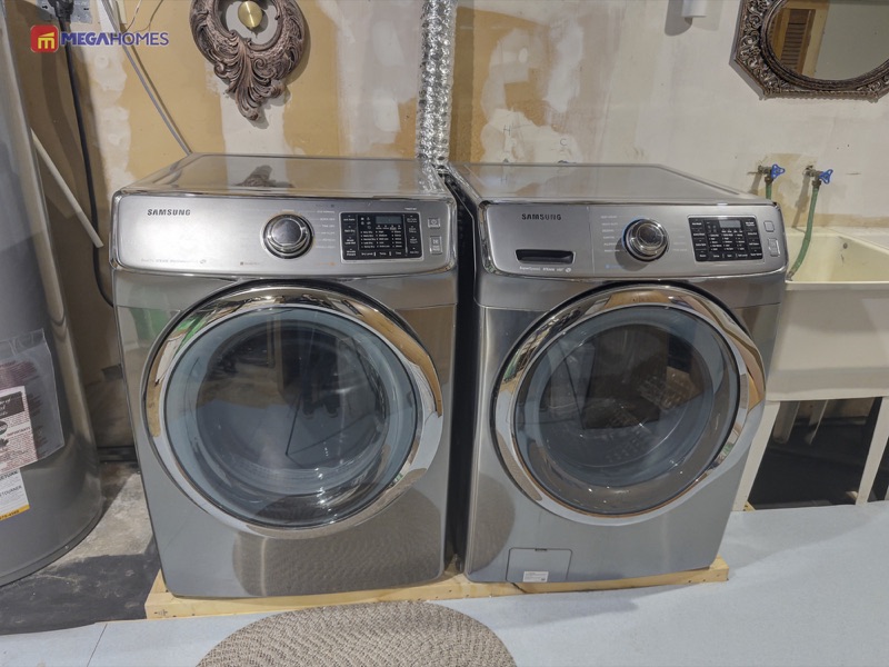 Washer and dryer included with the home
